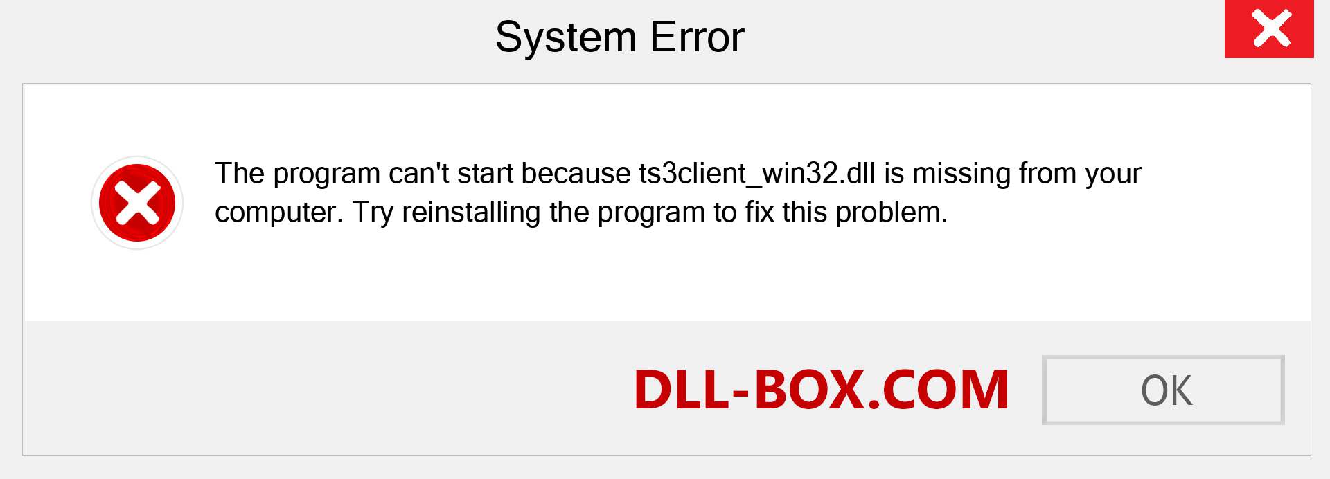  ts3client_win32.dll file is missing?. Download for Windows 7, 8, 10 - Fix  ts3client_win32 dll Missing Error on Windows, photos, images