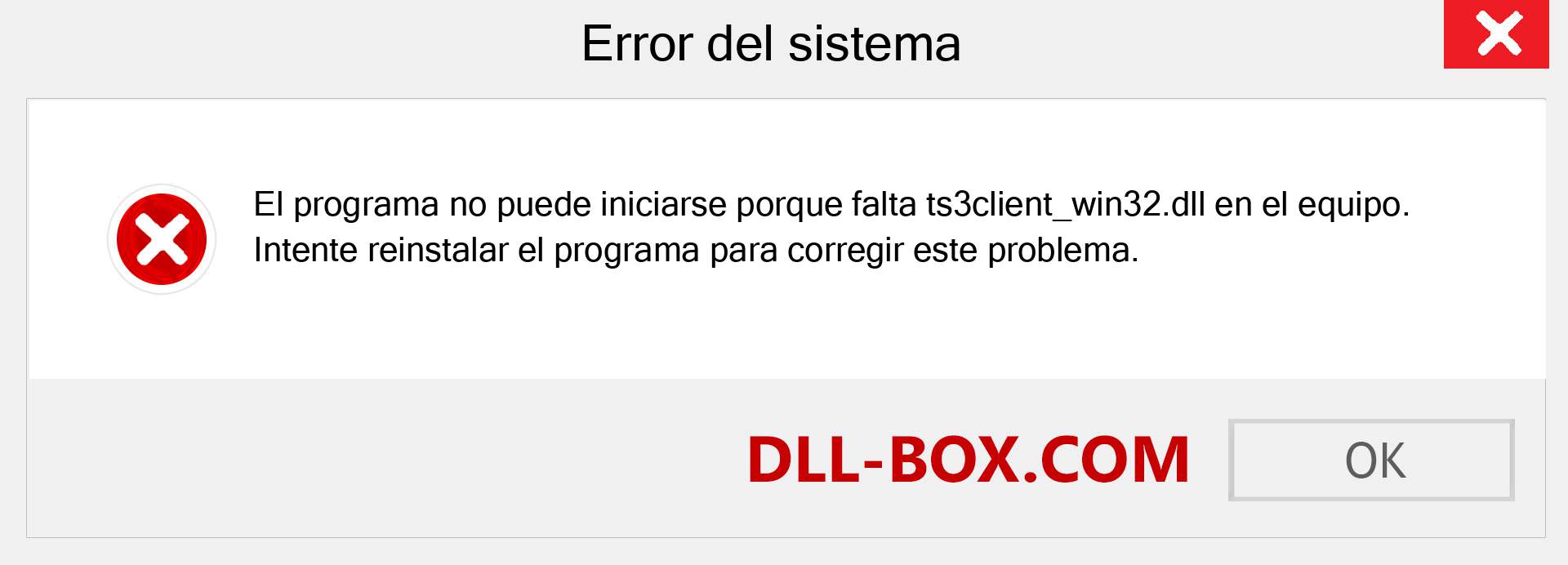 ¿Falta el archivo ts3client_win32.dll ?. Descargar para Windows 7, 8, 10 - Corregir ts3client_win32 dll Missing Error en Windows, fotos, imágenes